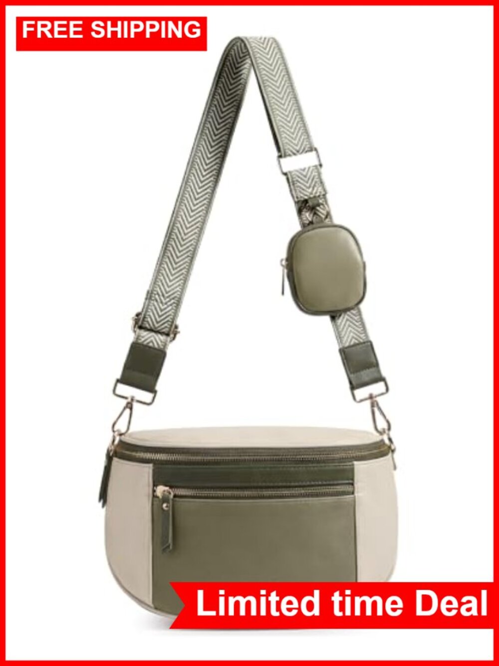 Vegan Leather Crossbody Bag for Women RFID Blocking Travel Purse